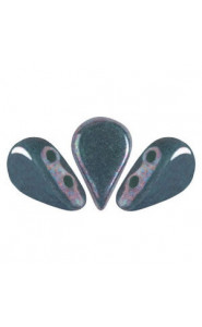 Les perles par Puca® Amos beads Opaque green turquoise nebula 63130/15001
